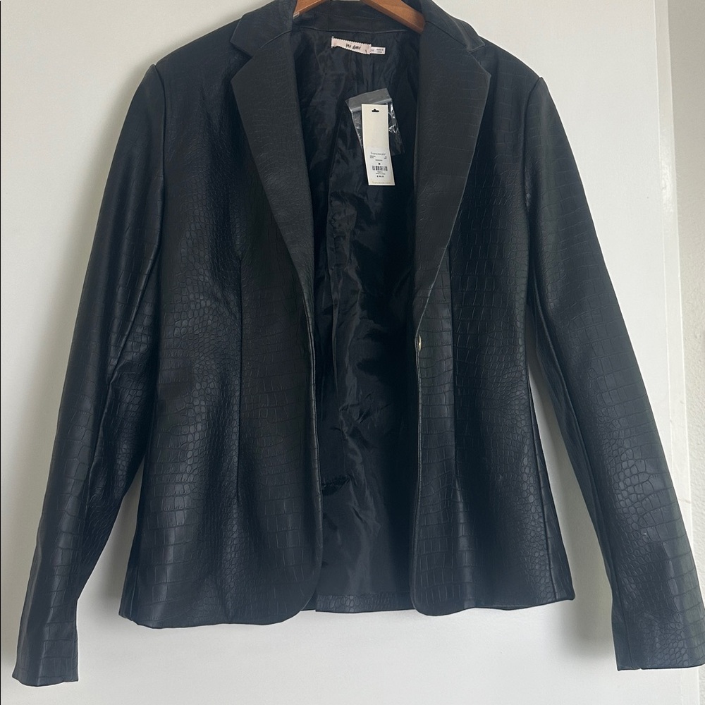Francesca's Vegan Leather Blazer